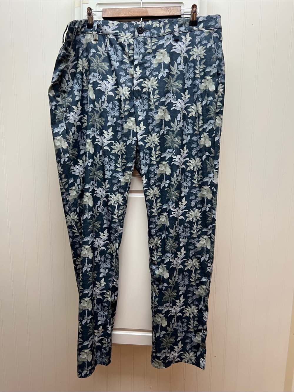 Tommy Bahama Navy and Olive Floral Chinos